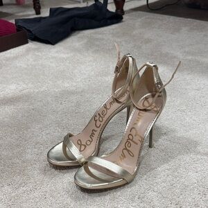 Sam Edelman Metallic Gold Heels